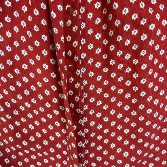 Joie Blouse Womens XXS Aztec Tangia Red Ikat Print Long Dolman Sleeve - Picture 5 of 8